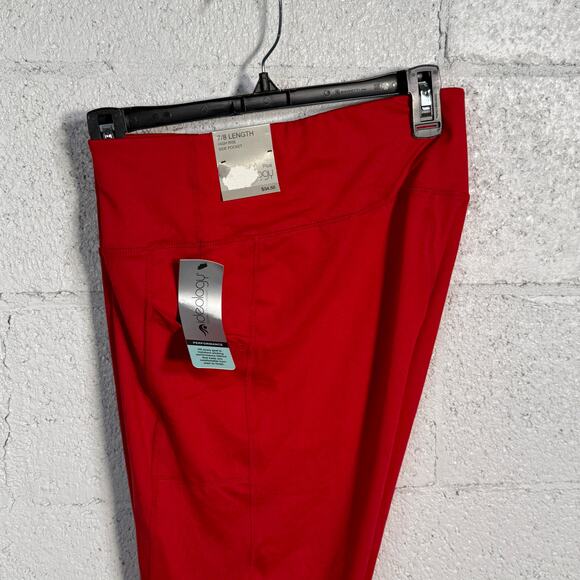 Ideology High-Waist Side-Pocket 7/8 Length Leggings red 1X - Picture 2 of 8